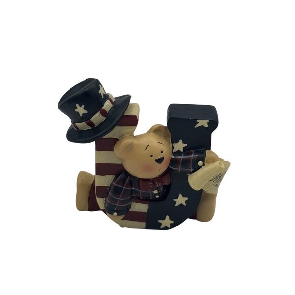 Terry's Village Set Of 3 Resin Patriotic Uncle Sam USA Figurine Bears July 4th - Picture 2 of 7